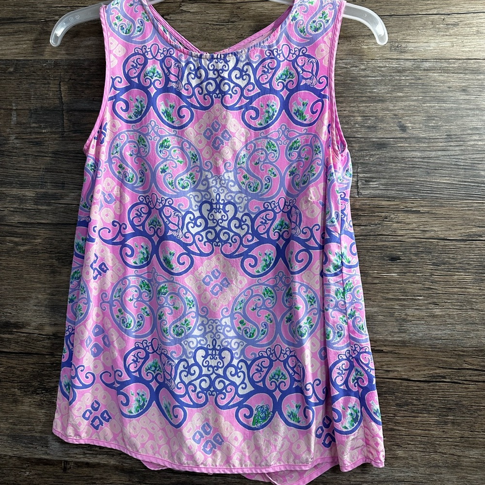 Lilly Pulitzer Pink and Purple Graphic Tank Top